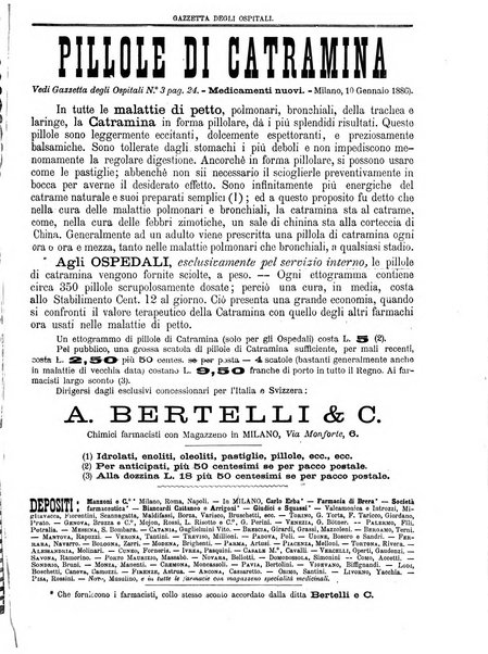 Gazzetta degli ospitali officiale per la pubblicazione degli atti del Consiglio degli Istituti ospitalieri di Milano