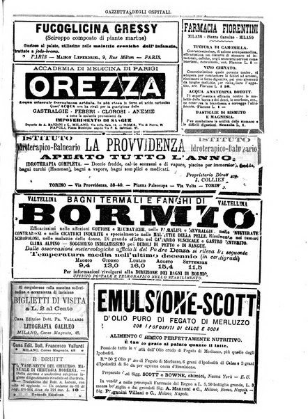 Gazzetta degli ospitali officiale per la pubblicazione degli atti del Consiglio degli Istituti ospitalieri di Milano