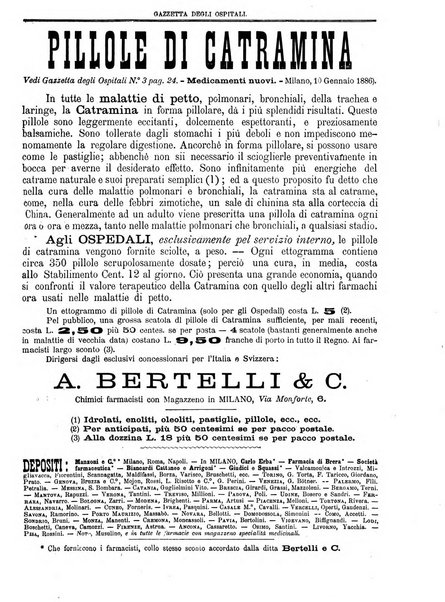 Gazzetta degli ospitali officiale per la pubblicazione degli atti del Consiglio degli Istituti ospitalieri di Milano