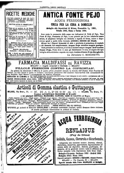 Gazzetta degli ospitali officiale per la pubblicazione degli atti del Consiglio degli Istituti ospitalieri di Milano