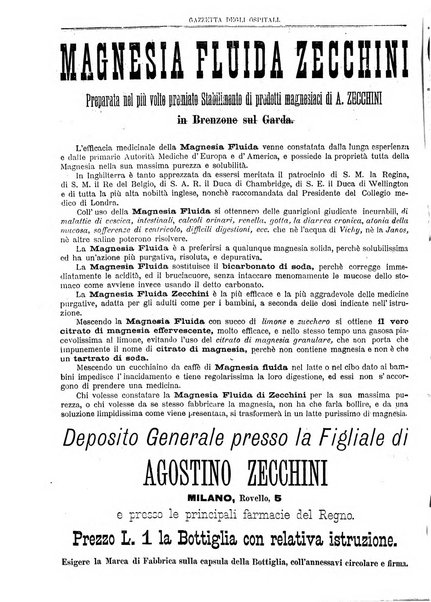 Gazzetta degli ospitali officiale per la pubblicazione degli atti del Consiglio degli Istituti ospitalieri di Milano