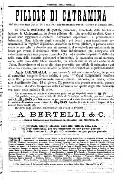 Gazzetta degli ospitali officiale per la pubblicazione degli atti del Consiglio degli Istituti ospitalieri di Milano