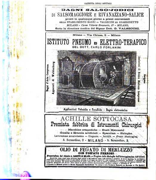 Gazzetta degli ospitali officiale per la pubblicazione degli atti del Consiglio degli Istituti ospitalieri di Milano