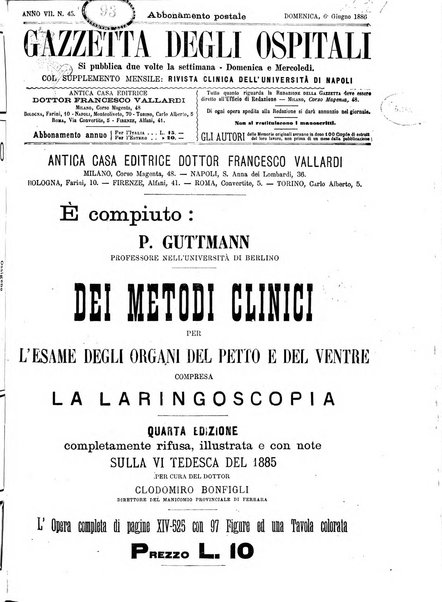 Gazzetta degli ospitali officiale per la pubblicazione degli atti del Consiglio degli Istituti ospitalieri di Milano