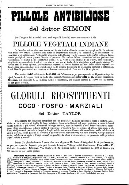 Gazzetta degli ospitali officiale per la pubblicazione degli atti del Consiglio degli Istituti ospitalieri di Milano