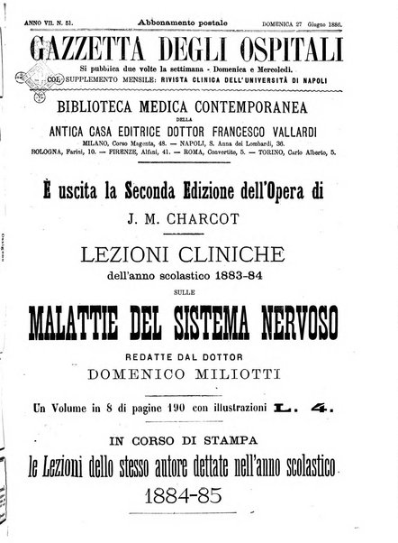 Gazzetta degli ospitali officiale per la pubblicazione degli atti del Consiglio degli Istituti ospitalieri di Milano