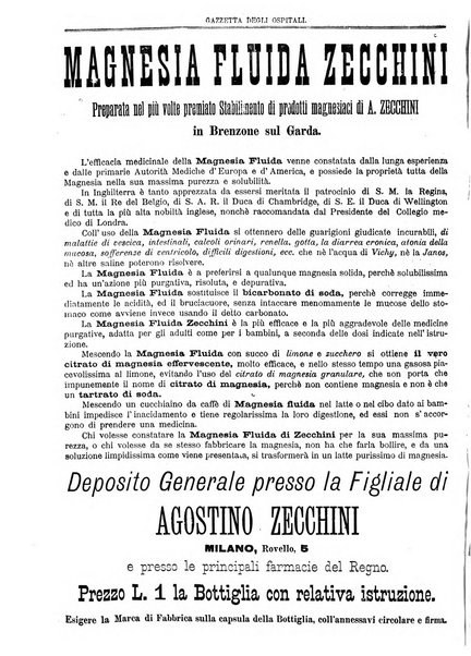 Gazzetta degli ospitali officiale per la pubblicazione degli atti del Consiglio degli Istituti ospitalieri di Milano