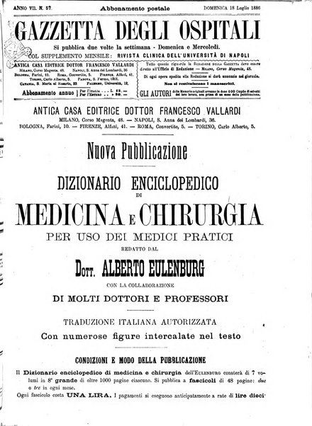 Gazzetta degli ospitali officiale per la pubblicazione degli atti del Consiglio degli Istituti ospitalieri di Milano