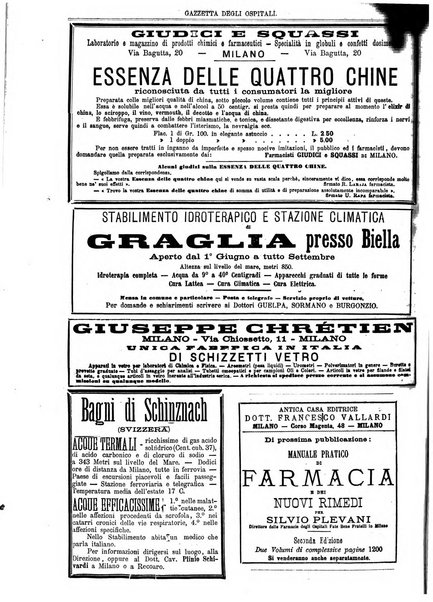 Gazzetta degli ospitali officiale per la pubblicazione degli atti del Consiglio degli Istituti ospitalieri di Milano