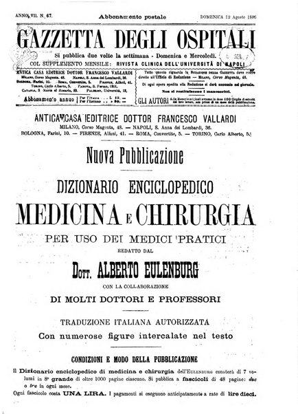 Gazzetta degli ospitali officiale per la pubblicazione degli atti del Consiglio degli Istituti ospitalieri di Milano