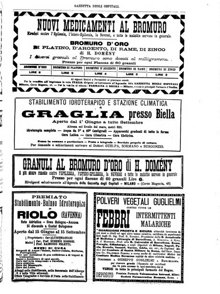 Gazzetta degli ospitali officiale per la pubblicazione degli atti del Consiglio degli Istituti ospitalieri di Milano