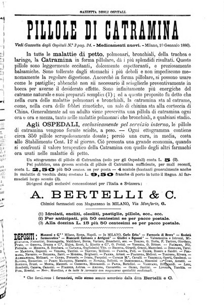 Gazzetta degli ospitali officiale per la pubblicazione degli atti del Consiglio degli Istituti ospitalieri di Milano