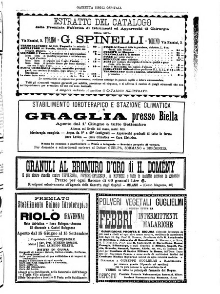 Gazzetta degli ospitali officiale per la pubblicazione degli atti del Consiglio degli Istituti ospitalieri di Milano