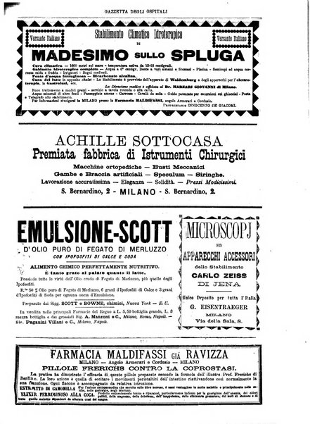 Gazzetta degli ospitali officiale per la pubblicazione degli atti del Consiglio degli Istituti ospitalieri di Milano