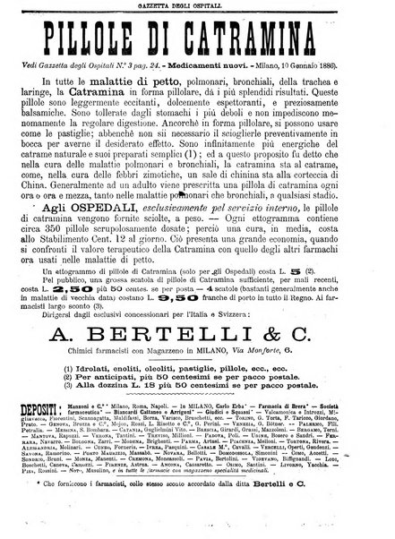 Gazzetta degli ospitali officiale per la pubblicazione degli atti del Consiglio degli Istituti ospitalieri di Milano