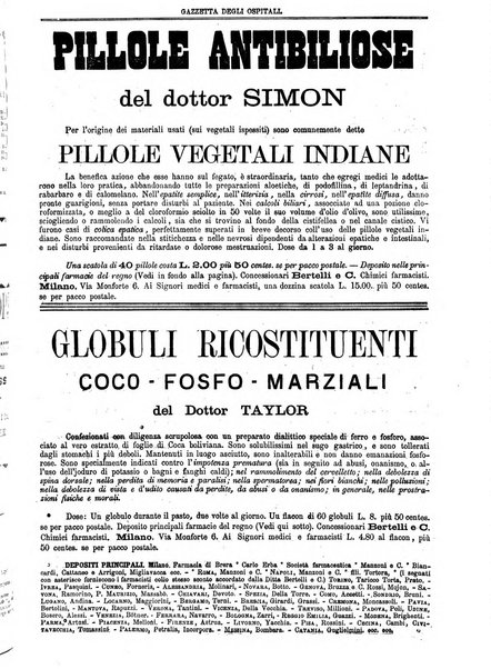 Gazzetta degli ospitali officiale per la pubblicazione degli atti del Consiglio degli Istituti ospitalieri di Milano