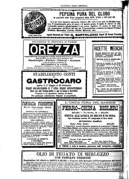 Gazzetta degli ospitali officiale per la pubblicazione degli atti del Consiglio degli Istituti ospitalieri di Milano