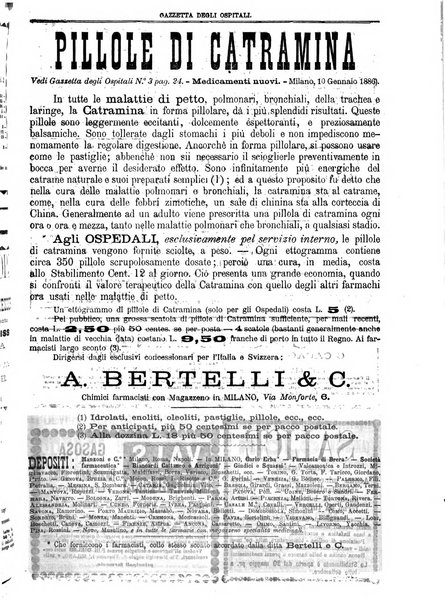 Gazzetta degli ospitali officiale per la pubblicazione degli atti del Consiglio degli Istituti ospitalieri di Milano