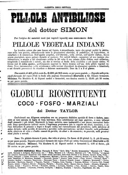 Gazzetta degli ospitali officiale per la pubblicazione degli atti del Consiglio degli Istituti ospitalieri di Milano