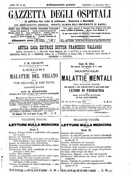 Gazzetta degli ospitali officiale per la pubblicazione degli atti del Consiglio degli Istituti ospitalieri di Milano