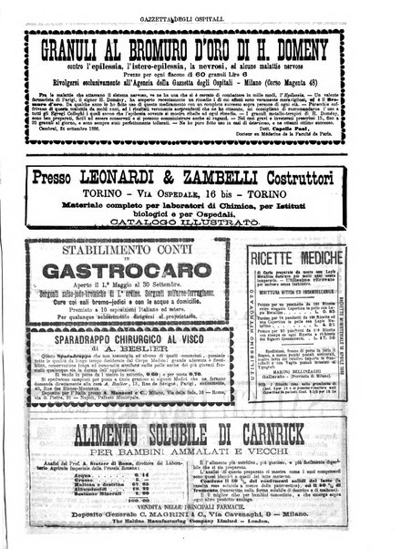 Gazzetta degli ospitali officiale per la pubblicazione degli atti del Consiglio degli Istituti ospitalieri di Milano