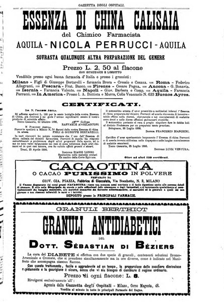 Gazzetta degli ospitali officiale per la pubblicazione degli atti del Consiglio degli Istituti ospitalieri di Milano