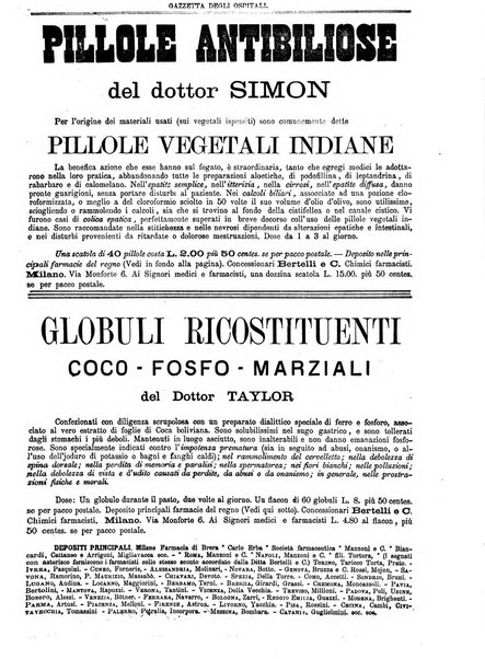 Gazzetta degli ospitali officiale per la pubblicazione degli atti del Consiglio degli Istituti ospitalieri di Milano