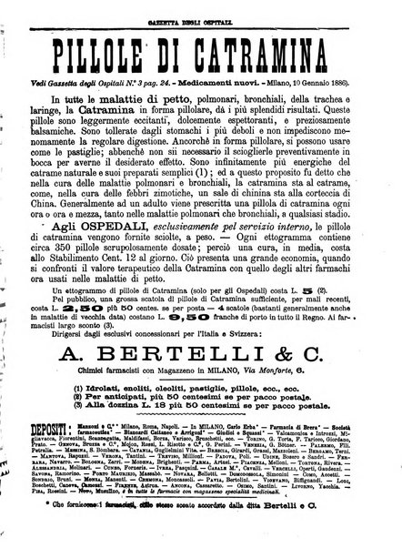 Gazzetta degli ospitali officiale per la pubblicazione degli atti del Consiglio degli Istituti ospitalieri di Milano