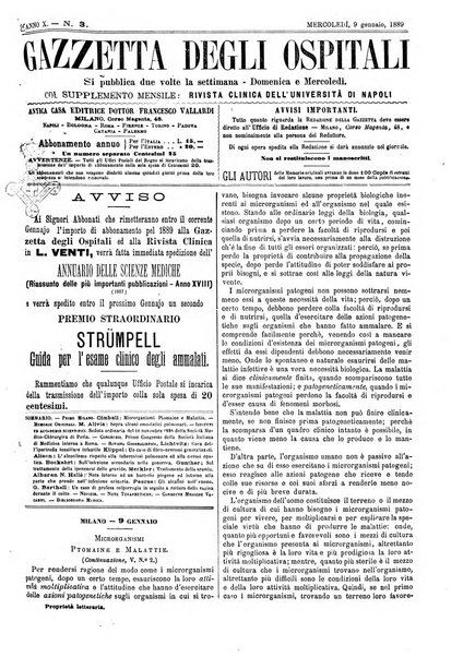 Gazzetta degli ospitali officiale per la pubblicazione degli atti del Consiglio degli Istituti ospitalieri di Milano