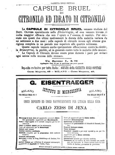 Gazzetta degli ospitali officiale per la pubblicazione degli atti del Consiglio degli Istituti ospitalieri di Milano