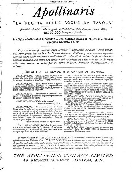 Gazzetta degli ospitali officiale per la pubblicazione degli atti del Consiglio degli Istituti ospitalieri di Milano