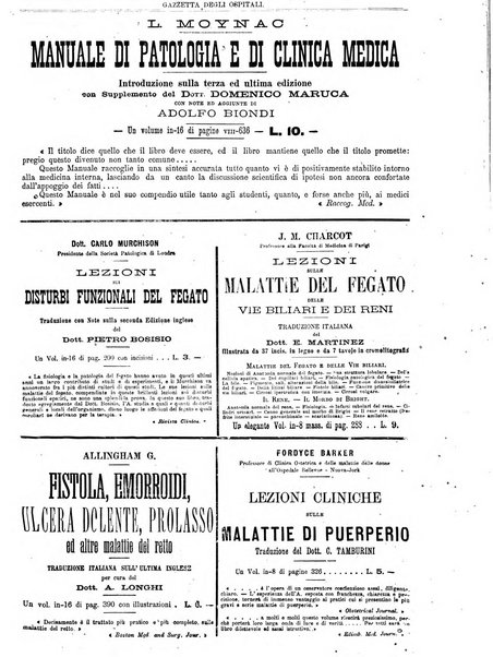 Gazzetta degli ospitali officiale per la pubblicazione degli atti del Consiglio degli Istituti ospitalieri di Milano