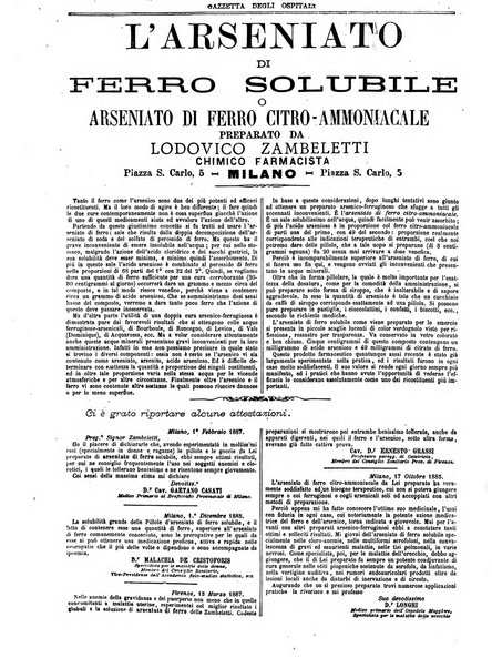 Gazzetta degli ospitali officiale per la pubblicazione degli atti del Consiglio degli Istituti ospitalieri di Milano