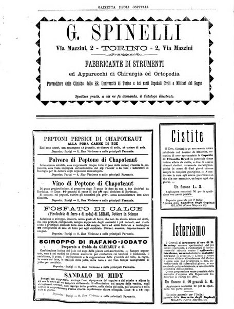 Gazzetta degli ospitali officiale per la pubblicazione degli atti del Consiglio degli Istituti ospitalieri di Milano