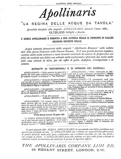 Gazzetta degli ospitali officiale per la pubblicazione degli atti del Consiglio degli Istituti ospitalieri di Milano