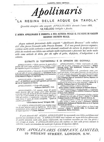 Gazzetta degli ospitali officiale per la pubblicazione degli atti del Consiglio degli Istituti ospitalieri di Milano