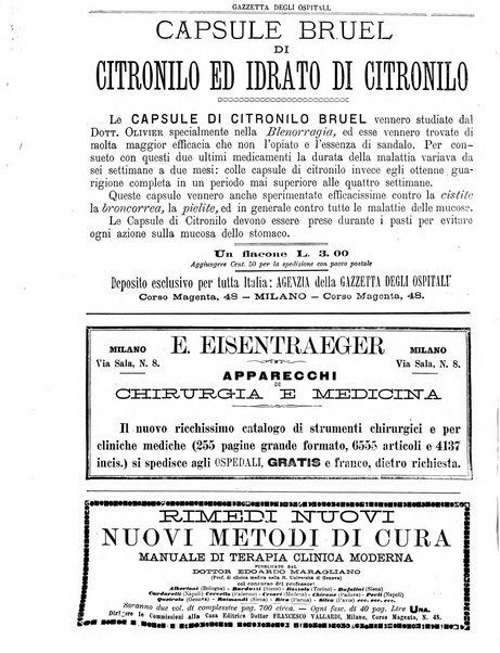 Gazzetta degli ospitali officiale per la pubblicazione degli atti del Consiglio degli Istituti ospitalieri di Milano