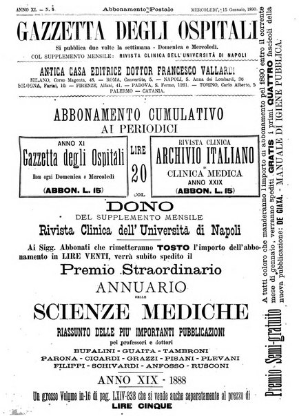 Gazzetta degli ospitali officiale per la pubblicazione degli atti del Consiglio degli Istituti ospitalieri di Milano