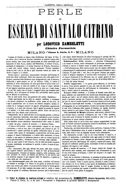 Gazzetta degli ospitali officiale per la pubblicazione degli atti del Consiglio degli Istituti ospitalieri di Milano