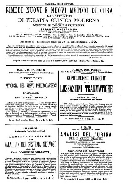 Gazzetta degli ospitali officiale per la pubblicazione degli atti del Consiglio degli Istituti ospitalieri di Milano