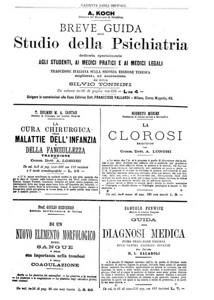 Gazzetta degli ospitali officiale per la pubblicazione degli atti del Consiglio degli Istituti ospitalieri di Milano