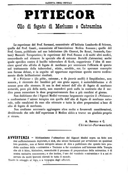 Gazzetta degli ospitali officiale per la pubblicazione degli atti del Consiglio degli Istituti ospitalieri di Milano