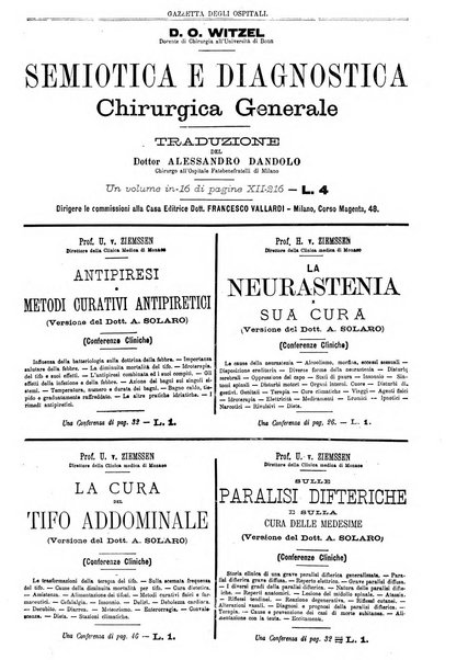 Gazzetta degli ospitali officiale per la pubblicazione degli atti del Consiglio degli Istituti ospitalieri di Milano