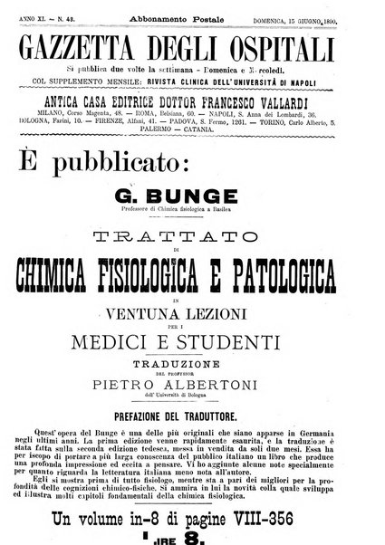 Gazzetta degli ospitali officiale per la pubblicazione degli atti del Consiglio degli Istituti ospitalieri di Milano