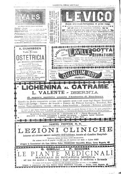 Gazzetta degli ospitali officiale per la pubblicazione degli atti del Consiglio degli Istituti ospitalieri di Milano