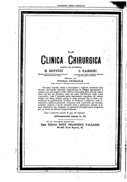 Gazzetta degli ospitali officiale per la pubblicazione degli atti del Consiglio degli Istituti ospitalieri di Milano