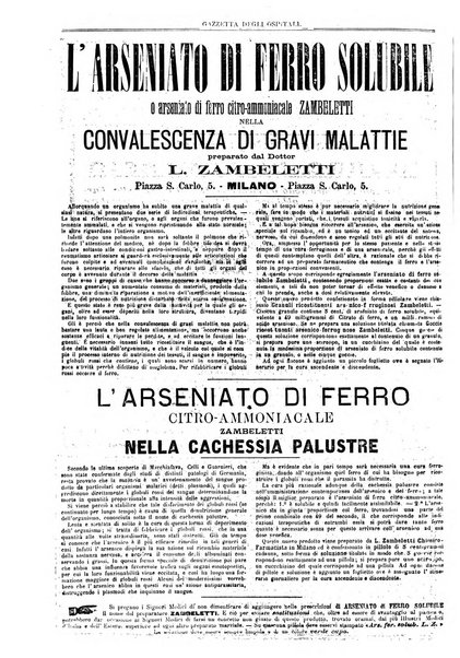 Gazzetta degli ospitali officiale per la pubblicazione degli atti del Consiglio degli Istituti ospitalieri di Milano