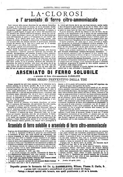 Gazzetta degli ospitali officiale per la pubblicazione degli atti del Consiglio degli Istituti ospitalieri di Milano