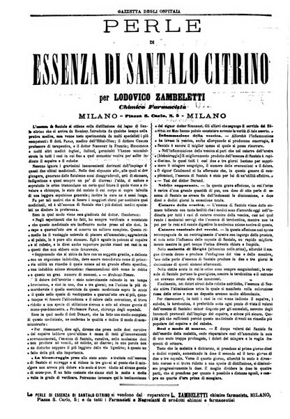 Gazzetta degli ospitali officiale per la pubblicazione degli atti del Consiglio degli Istituti ospitalieri di Milano