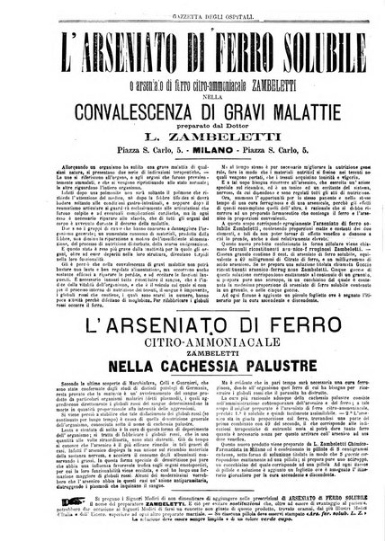 Gazzetta degli ospitali officiale per la pubblicazione degli atti del Consiglio degli Istituti ospitalieri di Milano